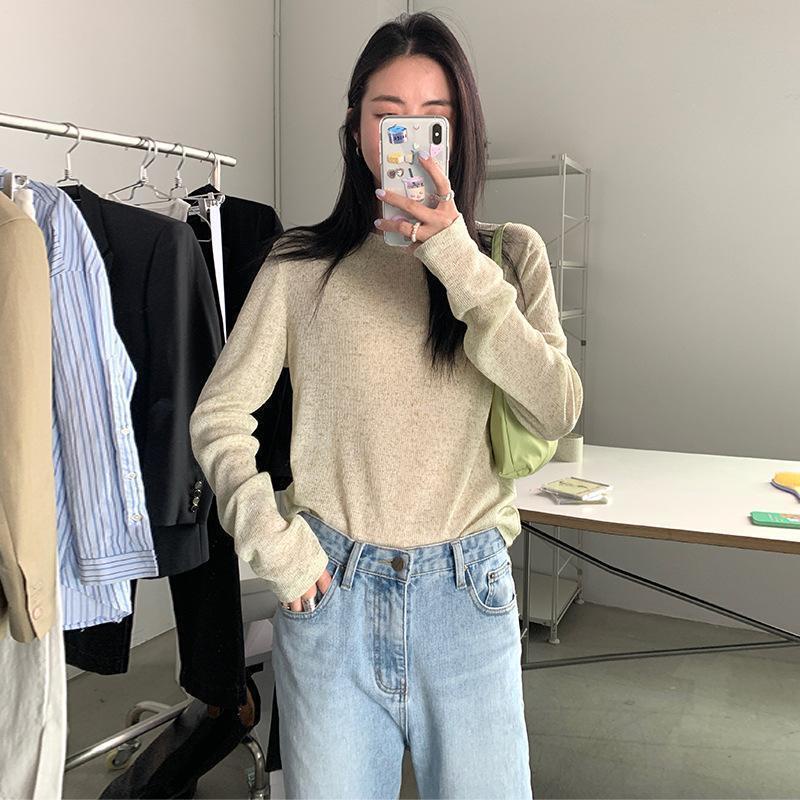 Áo Thun Mỏng Cổ Tròn Tay Dài Trong Suốt Họa Tiết Chấm Bi Và Hoa Thời Trang Mùa Hè 2023 Cho Nữ