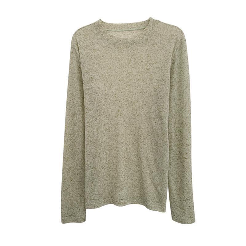 Áo Thun Mỏng Cổ Tròn Tay Dài Trong Suốt Họa Tiết Chấm Bi Và Hoa Thời Trang Mùa Hè 2023 Cho Nữ