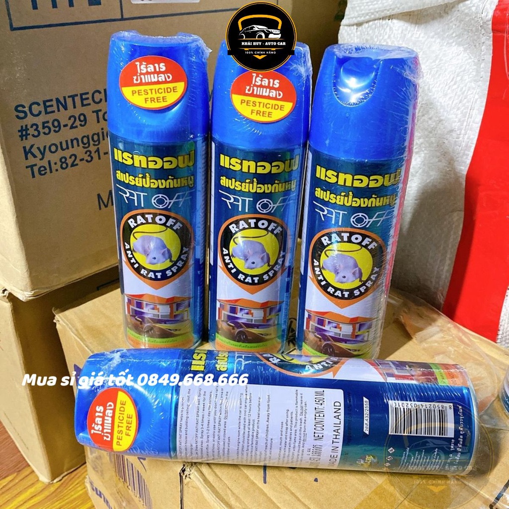 Chai xịt Chuột Thái Lan Rat Off Anti Rat Spray 300ml và 450ml Hiệu Qủa Ngay Khi Sử Dụng - Khải Huy Scar