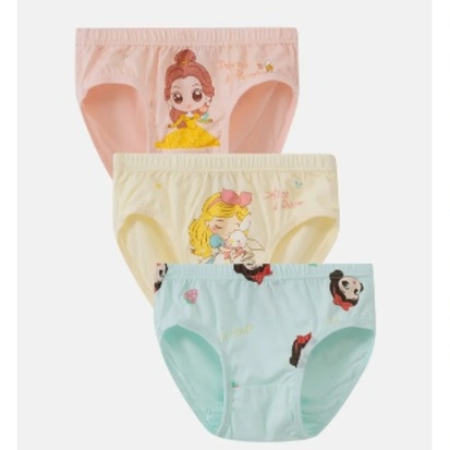 Set 3 quần lót bé gái Rabity quần chip trẻ em vải modal kháng khuẩn 3135