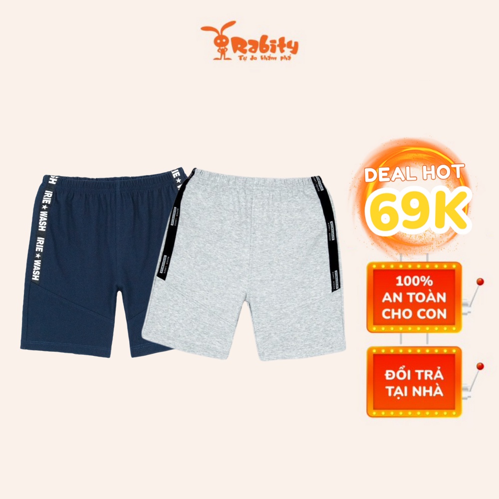 [NHẬP RABITY GIẢM ĐẾN 20K] Quần short thun cho bé trai Rabity quần short cạp chun cotton mùa hè thoáng mát 91074