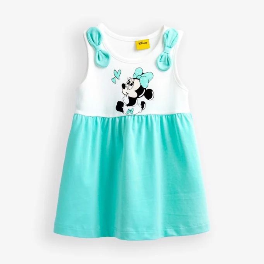 Váy bé gái ngắn tay Rabity họa tiết chuột mickey dễ thương 5608