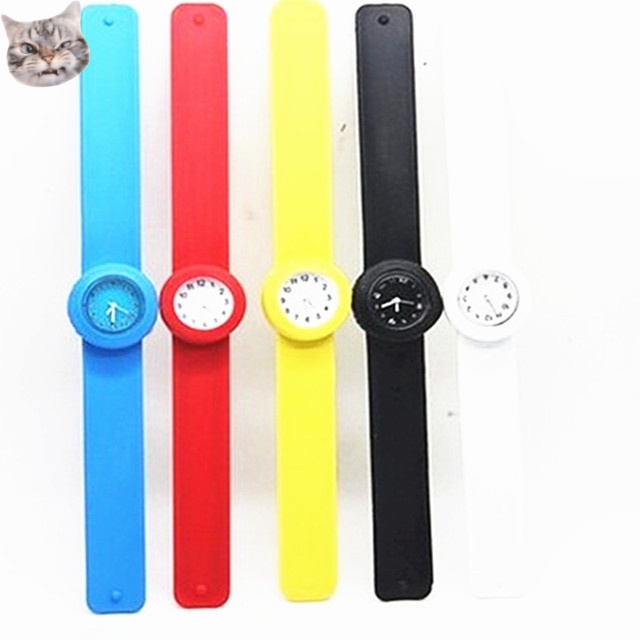 Đồng Hồ Đeo Tay Dây Silicon Màu Kẹo Họa Tiết Hoạt Hình Cho Học Sinh Tiểu Học