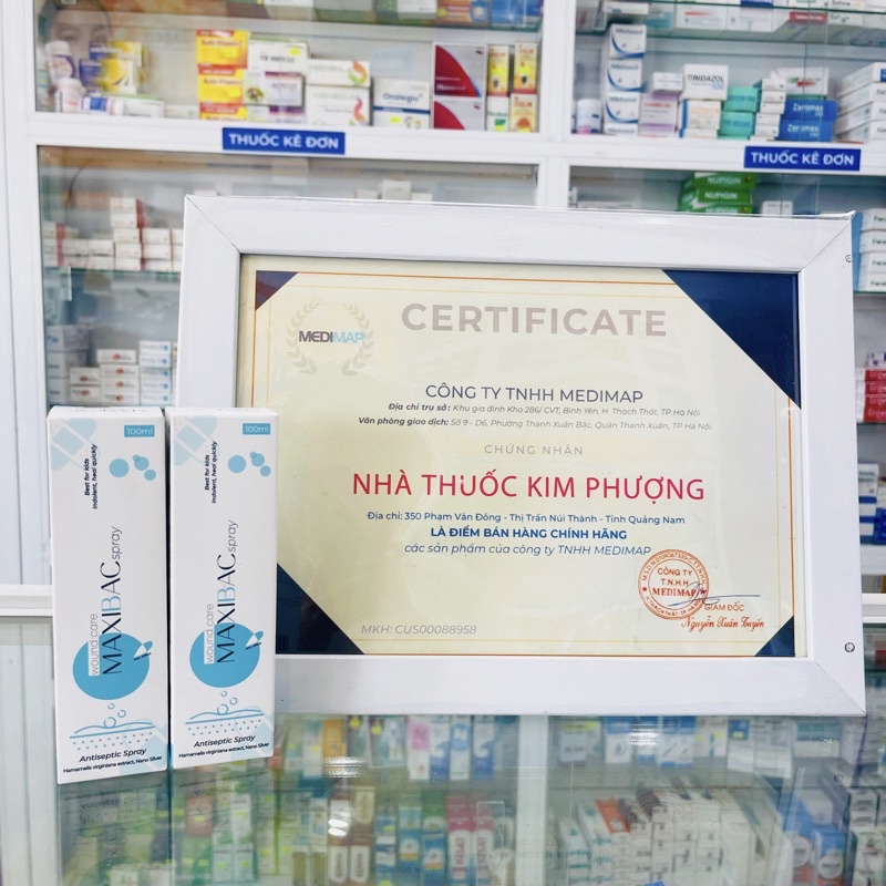 Xịt khuẩn Maxibac Spray 100ml giúp nhanh lành da do bỏng, vết loét, ezecma, zona, thủy đậu