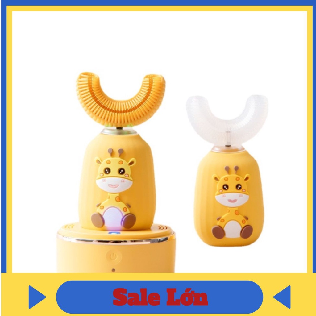 Bàn chải điện ôm sát răng cho bé Brushie Kids Giraffe 🔰Hanrui Shop VN🔰