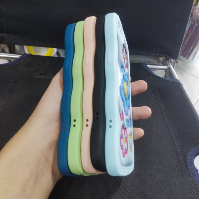 Ốp lưng Oppo A71 dẻo viền màu lượng sóng lưng in hình có bảo vệ camera