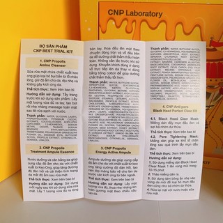 SET DƯỠNG DA CNP LABORATORY PROPOLIS ( KEO ONG)  4 MÓN