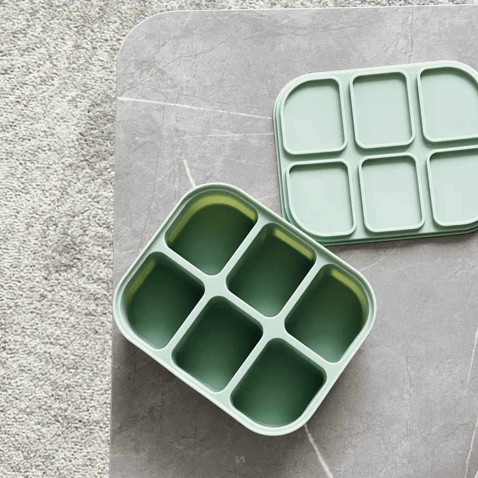 Khay trữ đông ăn dặm kèm nắp đậy Silicon Cube cho bé [KHAY TRỮ ĐÔNG CUBE]