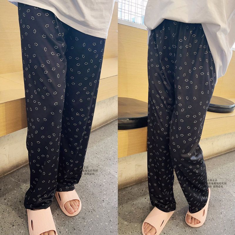 Quần Dài Ống Rộng Mềm Mại In Họa Tiết Hoạt Hình Dễ Thương Thời Trang Mùa Hè Cho Nữ