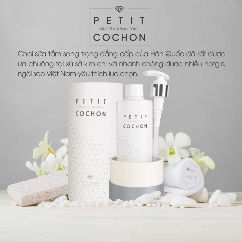 [GIÁ SỈ] Sữa Tắm Truyền Trắng Petit Cochon - Ủ TRẮNG, Bật Tông, Săn Chắc Da 300ML