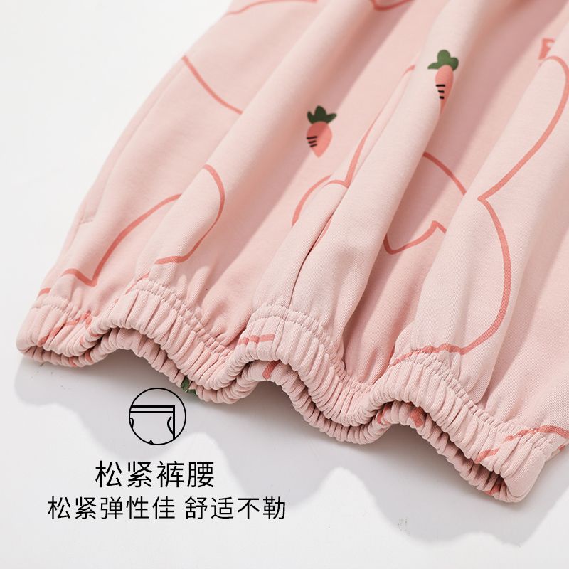 Quần Cotton Ống Rộng In Họa Tiết Hoạt Hình Thời Trang Xuân Thu Cho Nữ