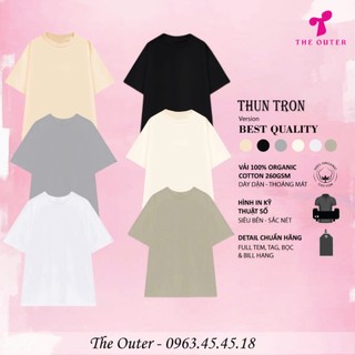 Áo thun , phông trơn basic định lượng 230gsm vải cotton 100%