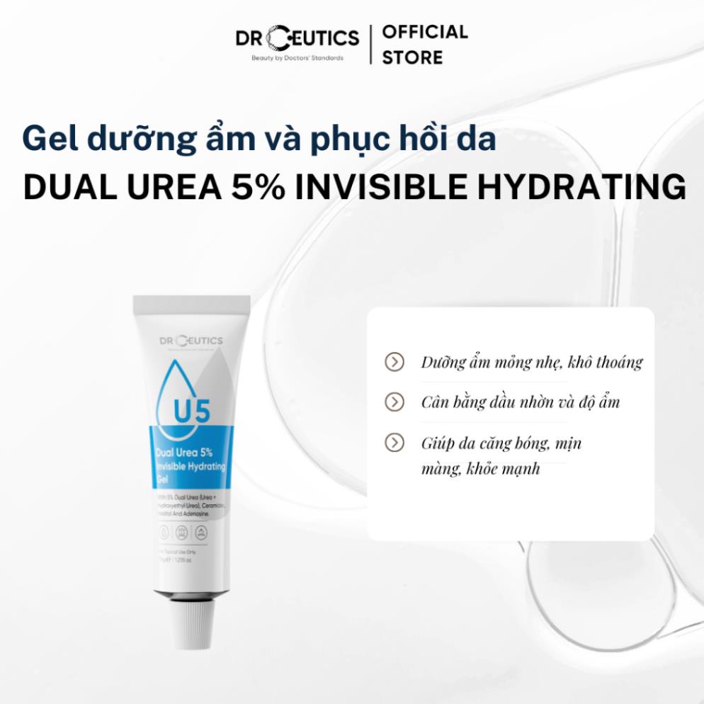 DRCEUTICS Gel Dưỡng Ẩm Và Phục Hồi Da Dual Urea 5% Invisible Hydrating Gel