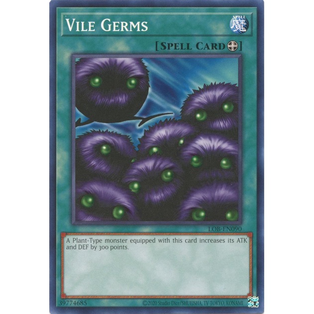 Thẻ Bài Yugioh Vile Germs - LOB-EN090 - Common Unlimited (25th Reprint)