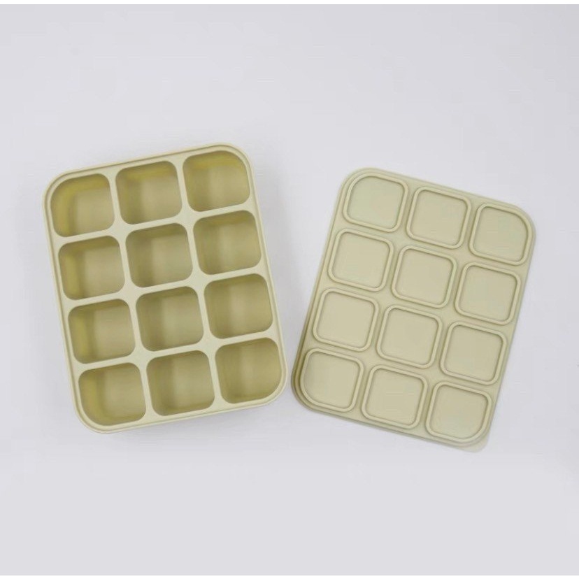 Khay trữ đông ăn dặm kèm nắp đậy Silicon Cube cho bé [KHAY TRỮ ĐÔNG CUBE]