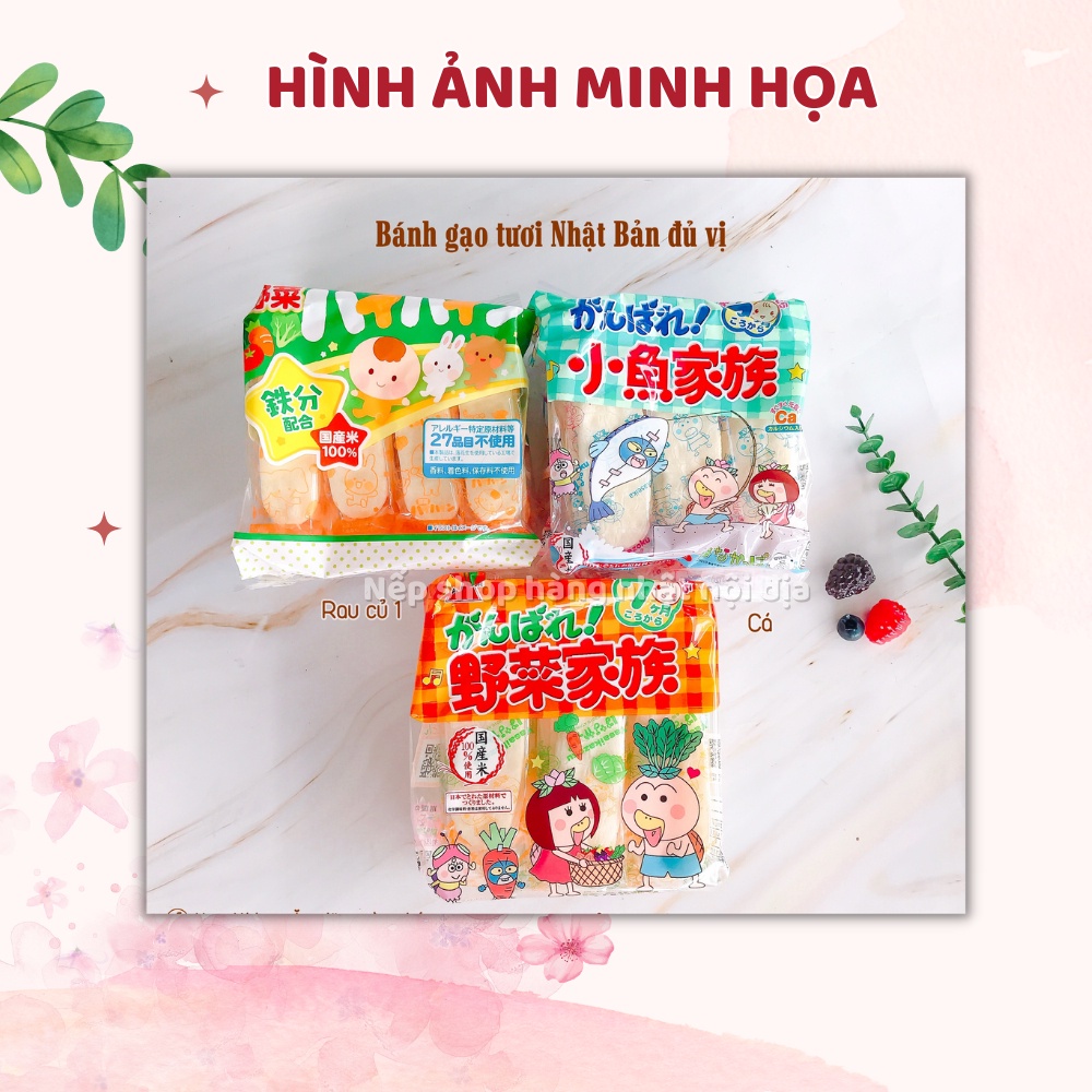 Bánh ăn dặm gạo tươi Nhật Haihain 40g (2 cái x 12 gói) nội địa Nhật Bản - bánh ăn dặm cho bé từ 7 tháng [HAIHAIN]