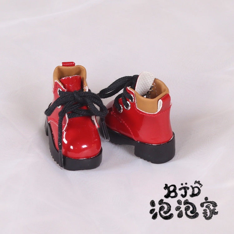 Giày Búp Bê BJD 6 Mũi Nhọn 30cm Da Bóng Phối Khóa Lớn Thời Trang Dây Da Đồng Hồ Đeo Tay 6.166 6.16 Chuyên Dụng