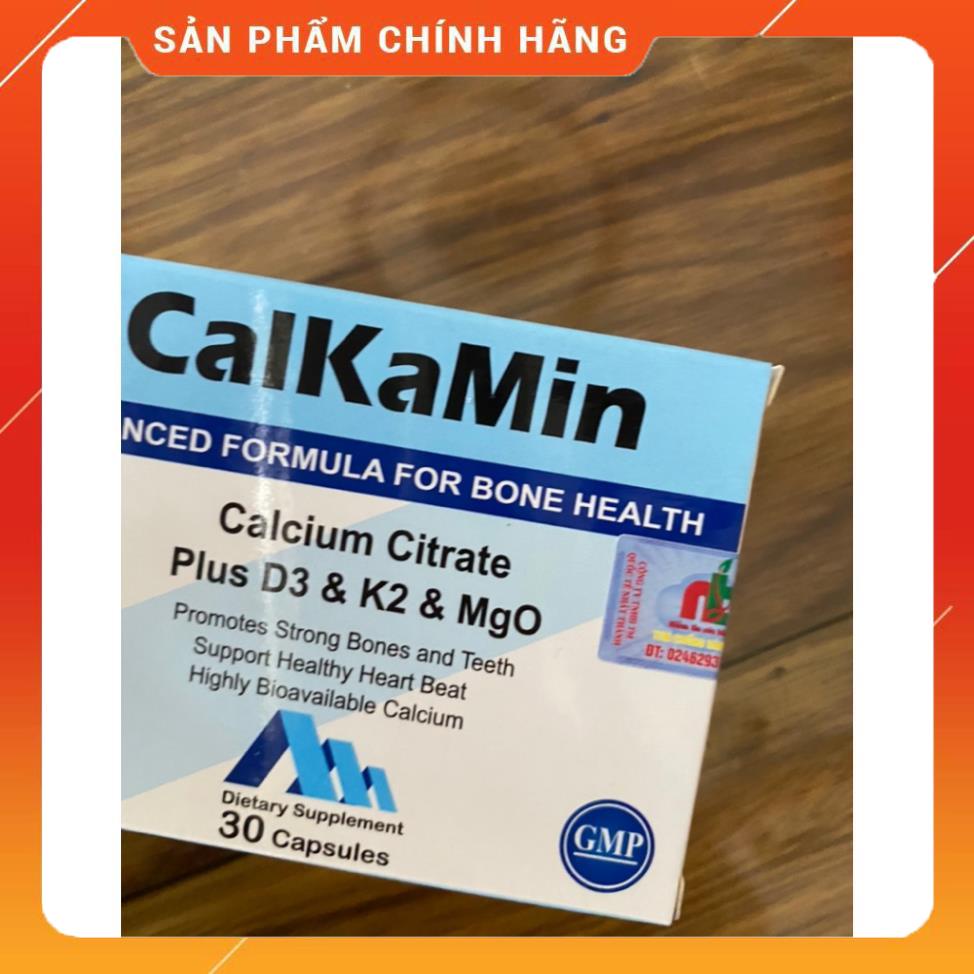 Calkamin - Bổ sung Canxi và Vitamin D3, K2 giúp răng, xương chắc khỏe hộp 30 viên TRUELIFEPHARMA