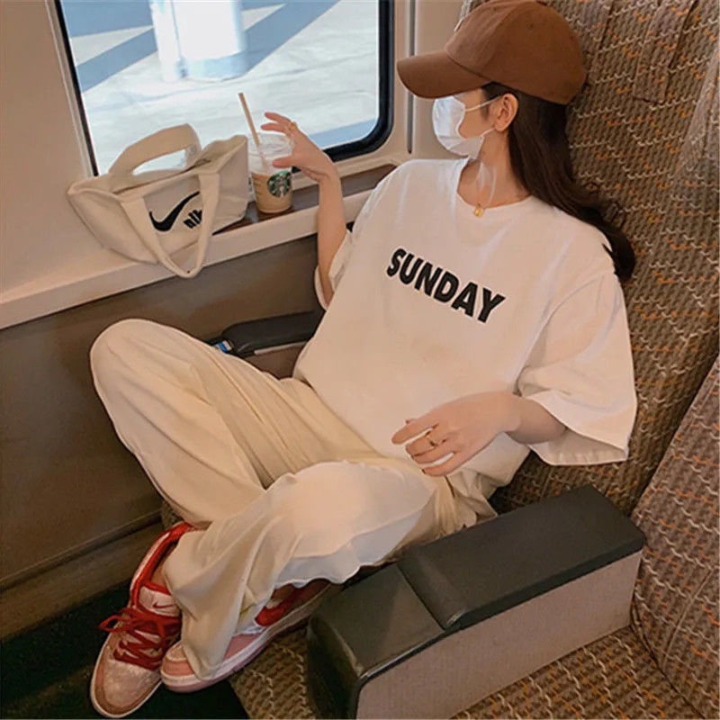 Jiashucheng Áo Thun Cotton Ngắn Tay Dáng Rộng Màu Xanh Lá Mùa Hè Phong Cách Hàn Quốc Mới Cho Nữ