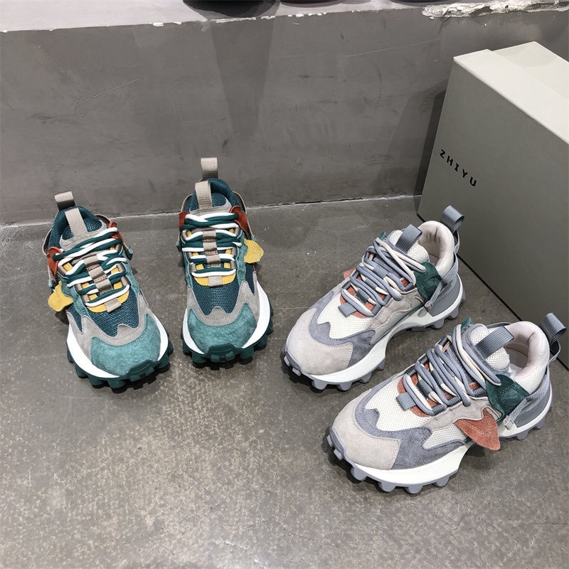 Giày Thể Thao Đế Dày Tăng Chiều Cao Màu Sắc Thời Trang Mùa Xuân Cho Nữ