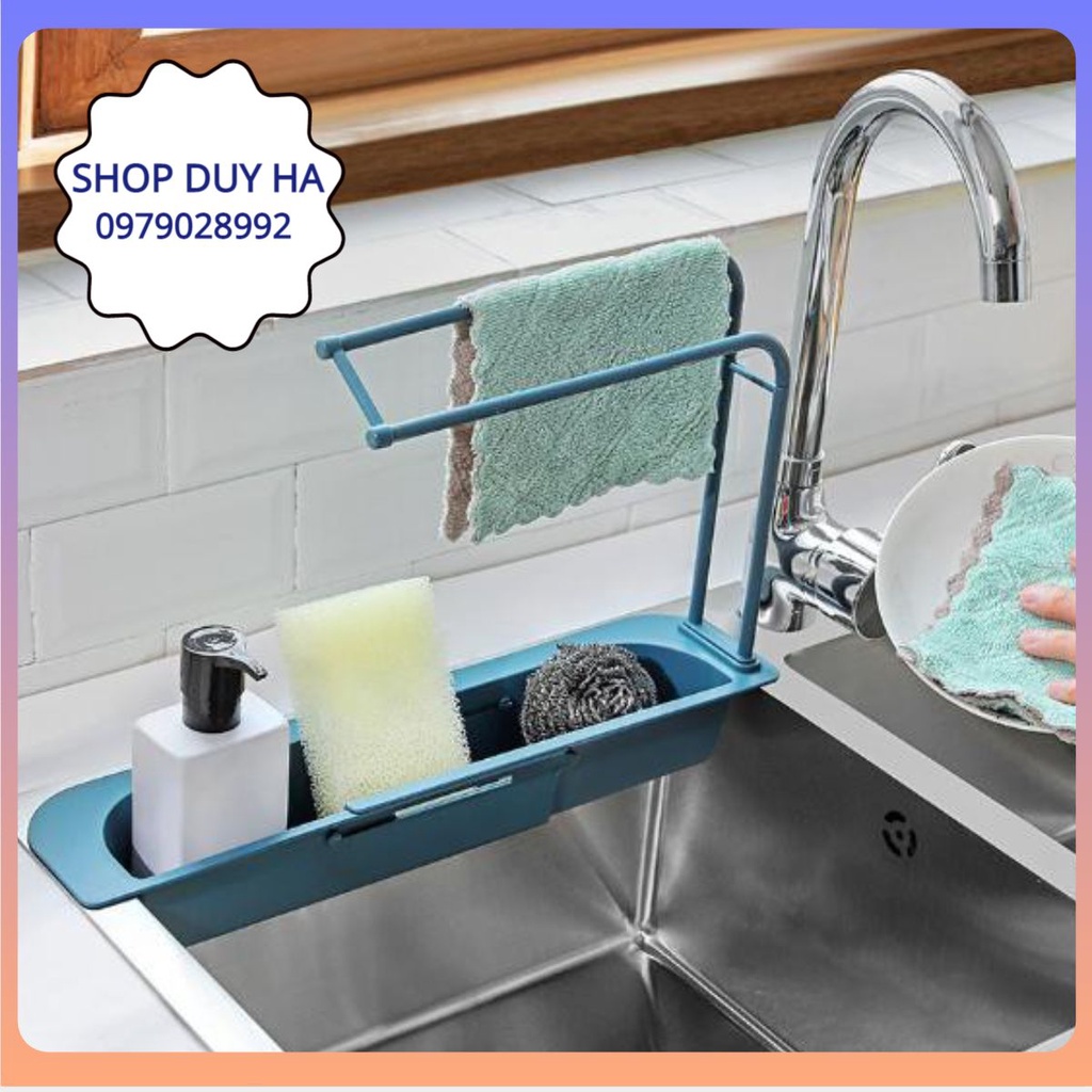 Gía để giẻ rửa bát tiện lợi shop tặng kèm khăn lau tay và móc treo dán tường pp Bởi DooDee.vn