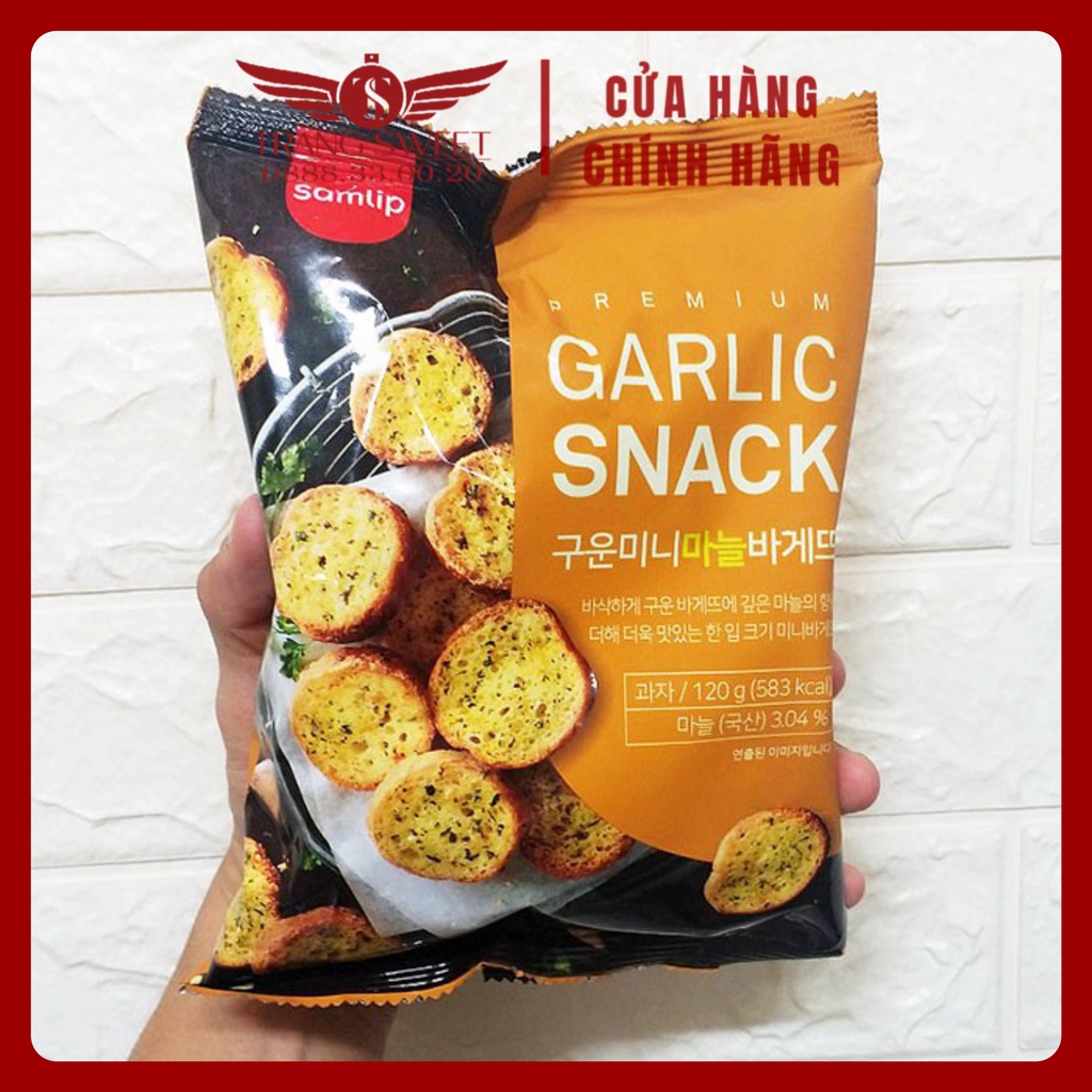 Bánh mì sấy bơ tỏi Hàn Quốc Garlic Snacks 120gr- ăn vặt-snack-bimbim-hàn quốc