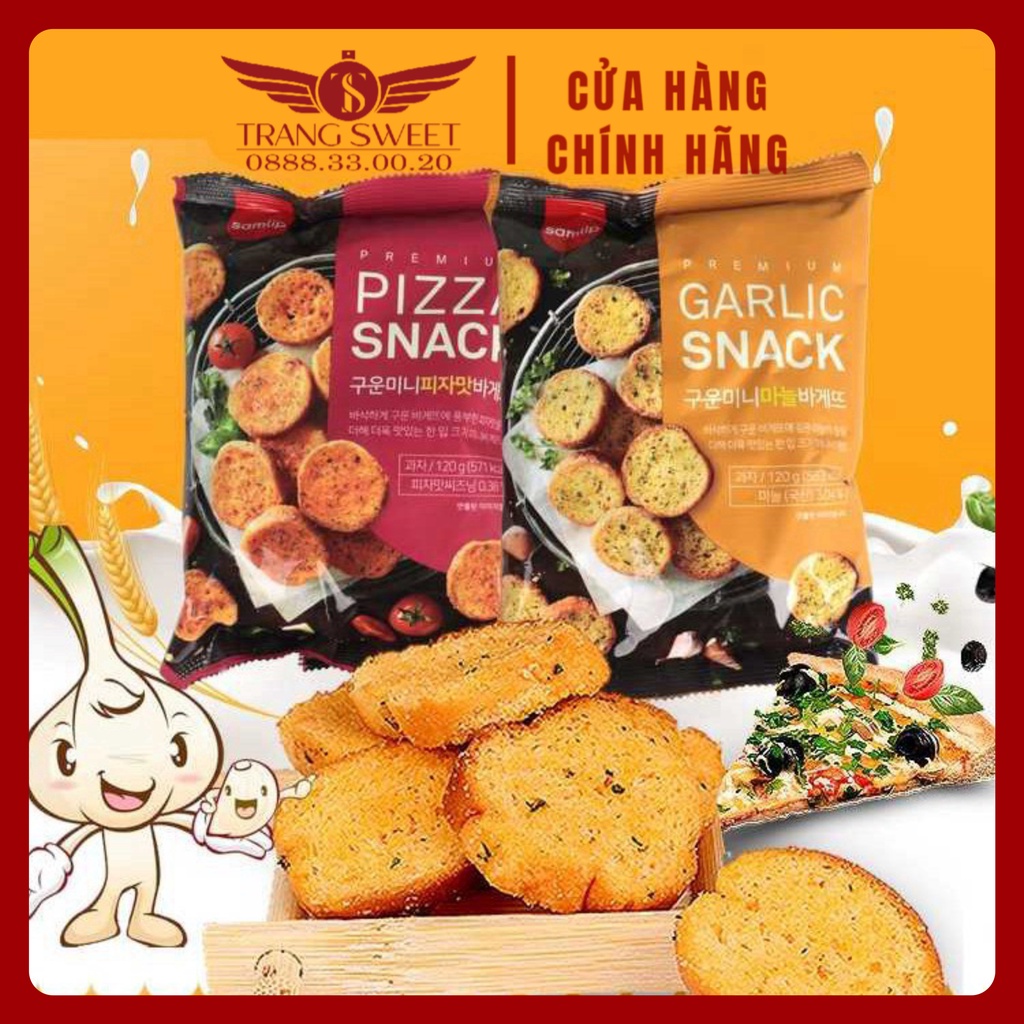 Bánh mì sấy bơ tỏi Hàn Quốc Garlic Snacks 120gr- ăn vặt-snack-bimbim-hàn quốc