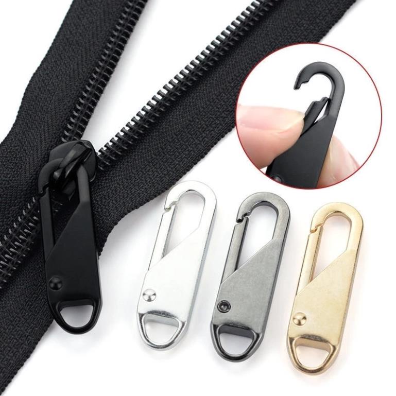 Móc khóa kéo thay thế bằng kim loại thông dụng cho may vá và túi balo vali bị hỏng