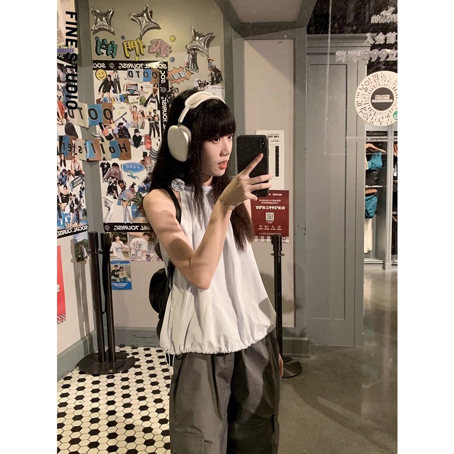 Bộ Áo Cổ Yếm Sát Nách + Chân Váy Ngắn Lưng Cao Thời Trang Mùa Hè Cho Nữ