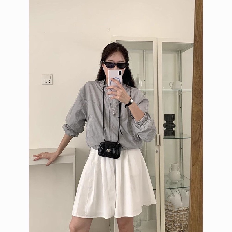Túi Đeo Vai Mini Bằng Da PU 2 Màu Bạc/Đen - 2 Dây Đeo ( Xích và Da ) Phong Cách Hàn Quốc Thời Trang Mùa Hè Xinh Xắn MS06