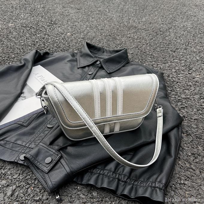 Thời Trang Hình Thang Túi Sọc Không Đều Túi Vuông Nhỏ Túi Nữ Túi Xách🌱HÀNG CÓ SẴN💐