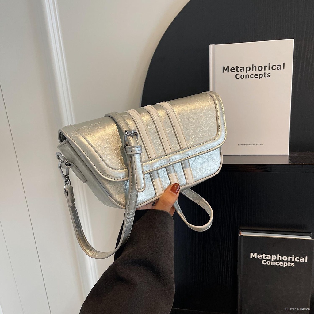 Thời Trang Hình Thang Túi Sọc Không Đều Túi Vuông Nhỏ Túi Nữ Túi Xách🌱HÀNG CÓ SẴN💐