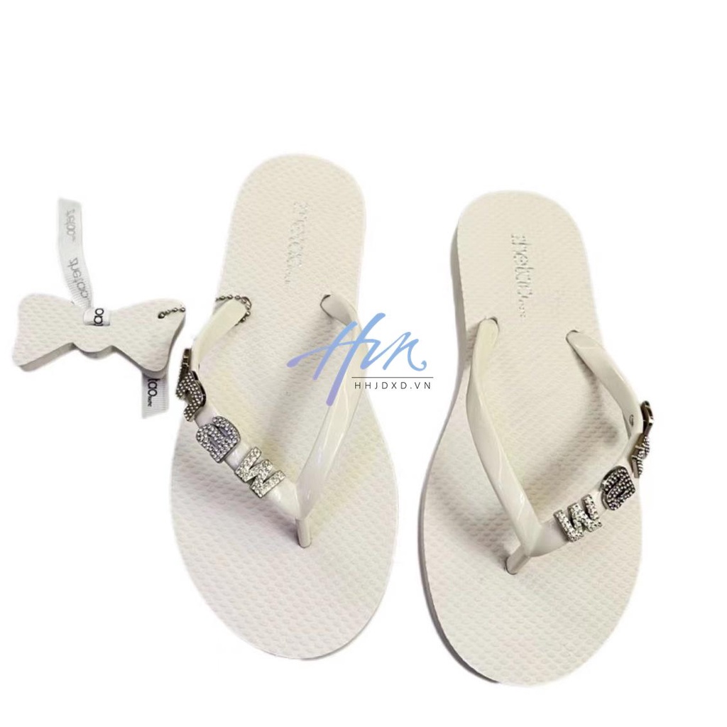 Dép Xỏ Ngón Đế Bằng Chống Trượt Đính Đá Thời Trang Mùa Hè Hàn Quốc 2023 Cho Nữ