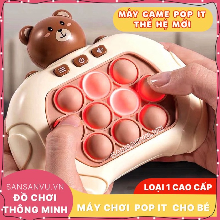 Đồ chơi Pop it thế hệ mới - máy điện tử chơi game Pop it giải trí bấm nút theo đèn nhạc với nhiều level