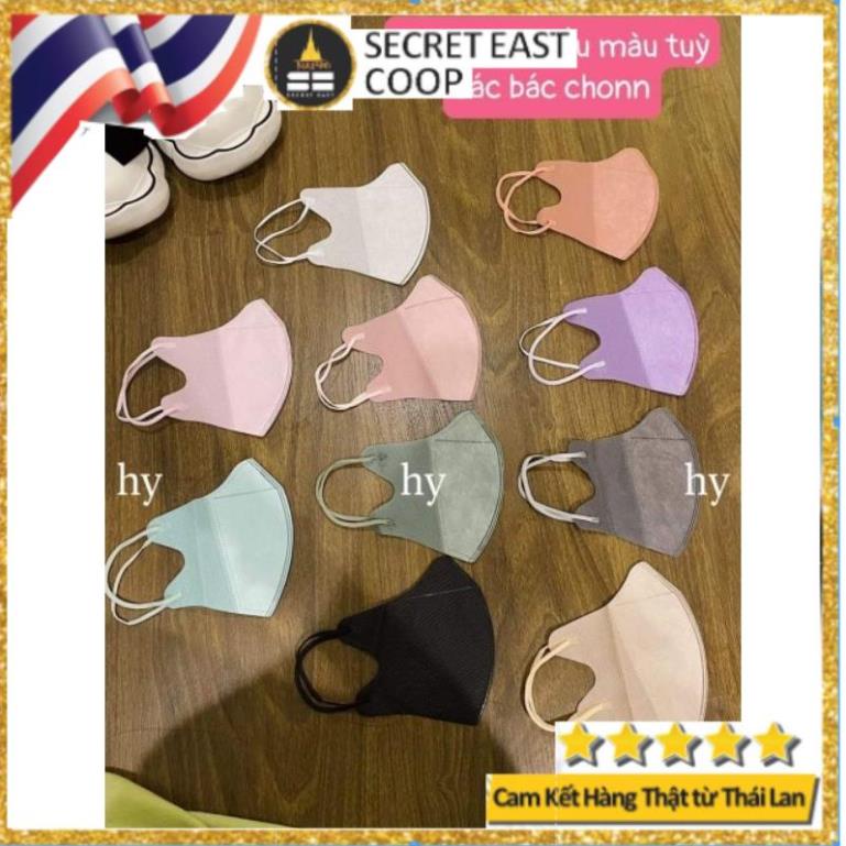 Set 100 Cái Khẩu Trang 3D Mask Thái Lan Mẫu Mới ( Mix màu ngẫu nhiên) SECRET EAST