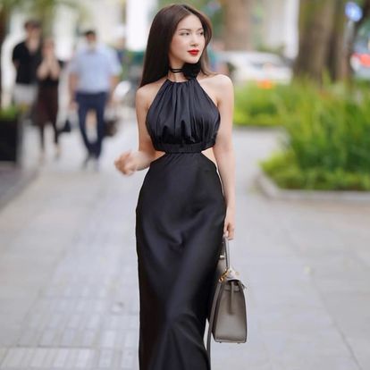 Đầm lụa yếm LUNA