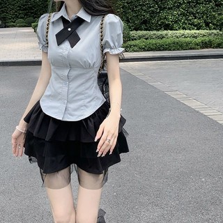 Phong cách mới JK đồng phục phụ nữ thắt eo áo sơ mi hàng đầu
