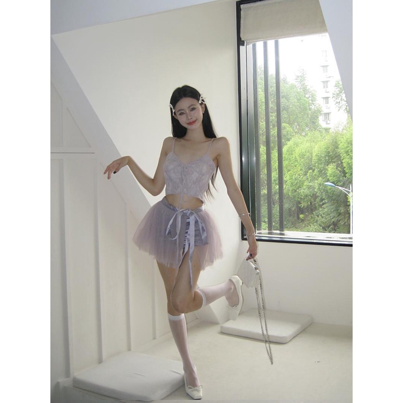 Chân Váy Chữ a Lưng Cao Màu Tím Thời Trang Dành Cho Nữ