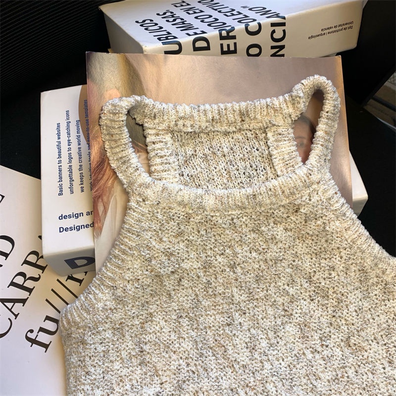 Jiashucheng Áo Dệt Kim Hai Dây Ngắn Cắt Vai Ôm Dáng Màu Xanh Lá Quyến Rũ Thời Trang Mùa Hè Nóng Bỏng Dành Cho Nữ