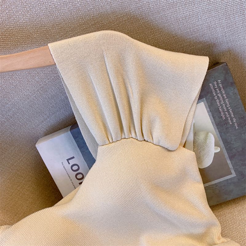 Jiashucheng Áo Sweater Dáng Ôm Xếp Ly Nhẹ Nhàng Thiết Kế Niche Mùa Hè Cho Nữ