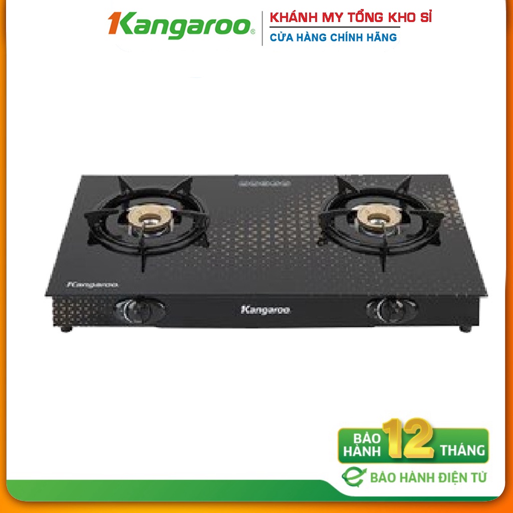 Bếp gas đôi dương kính Kangaroo KG8G1C/KG8G1A - giao mẫu nhẫu nhiên - Hàng Chính Hãng