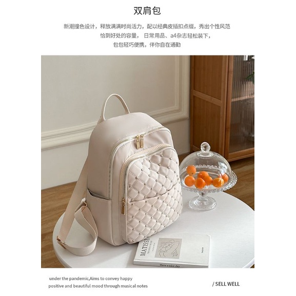 Ba Lô Đinh Tán Vải OxFord Phiên Bản Hàn Ngăn Chứa Lớn