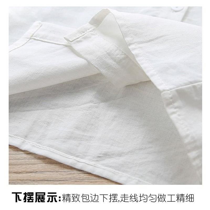 Áo Sơ Mi Trắng Tay Dài Cổ Búp Bê Phối Ren Phong Cách Phương Tây Dành Cho Bé Gái