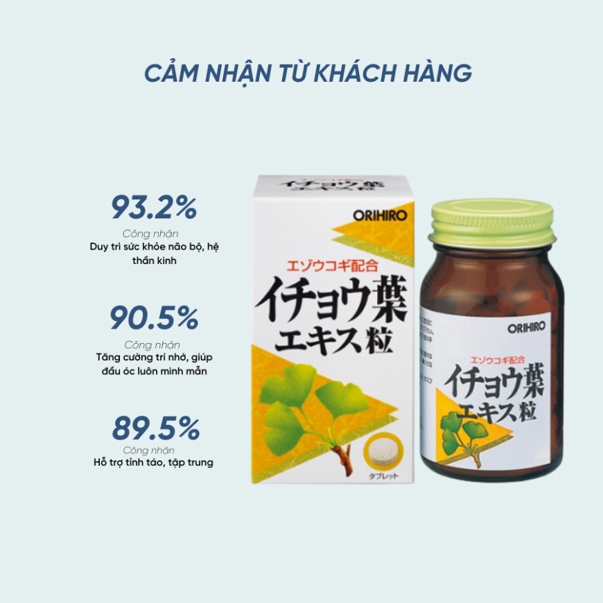 Viên uống bổ não Orihiro Ginkgo Biloba 240 viên