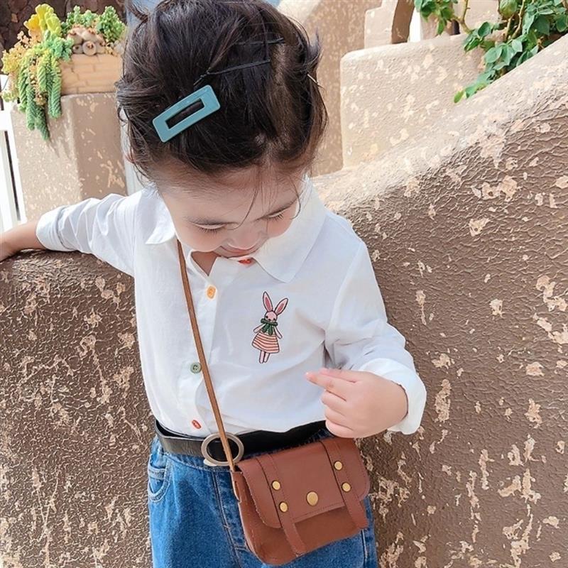 Áo Sơ Mi Trắng Tay Dài Thêu Họa Tiết Xinh Xắn Thời Trang Mùa Xuân Cho Bé Gái