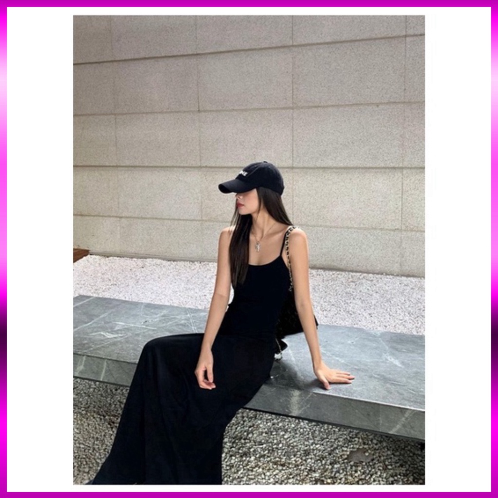 Đầm Maxi Nữ Hai Dây, Dáng Dài 3 Màu Thun Tăm Lạnh Cực Tôn Dáng ( Có bigsize) HD001 Hot 2023