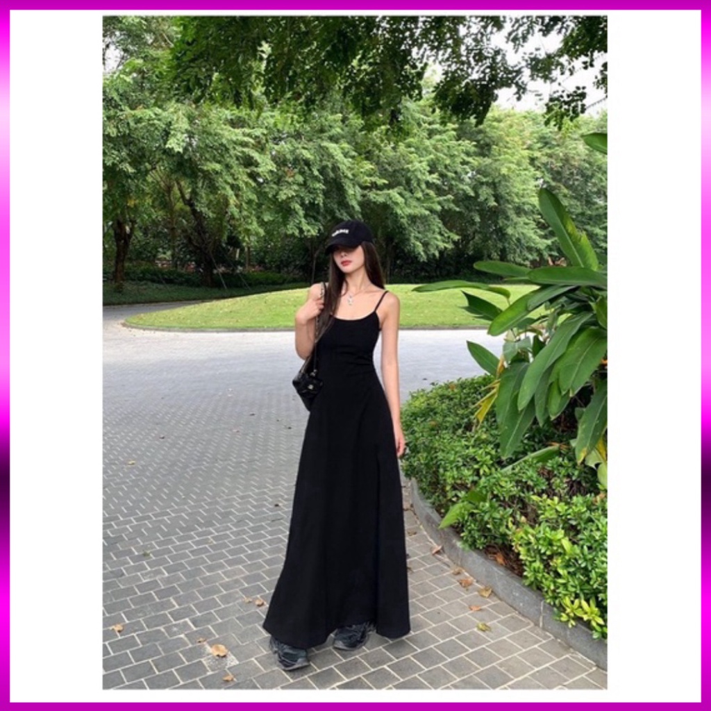 Đầm Maxi Nữ Hai Dây, Dáng Dài 3 Màu Thun Tăm Lạnh Cực Tôn Dáng ( Có bigsize) HD001 Hot 2023 | BigBuy360 - bigbuy360.vn