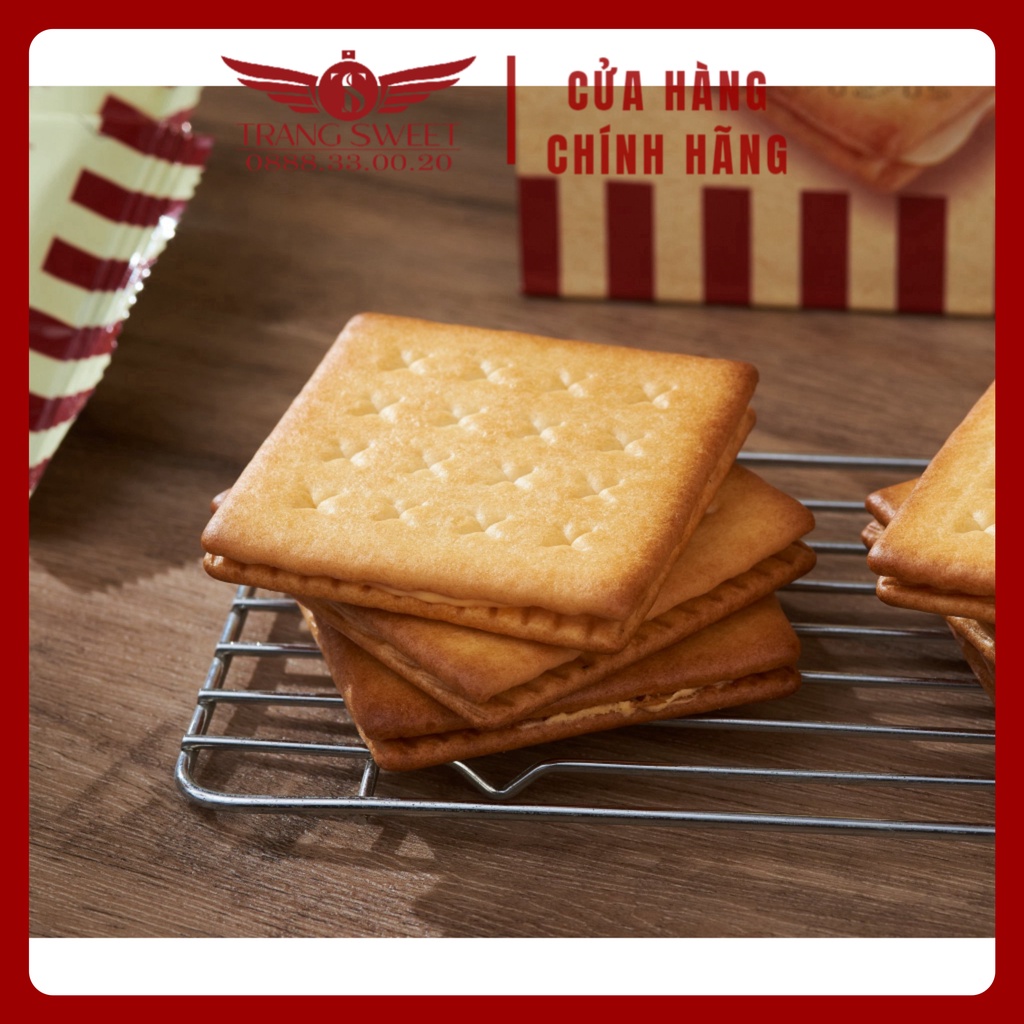 Bánh quy kẹp phô mai Pamiriter Đài Loan, Cheese Flavor Sandwich Cookies bánh ăn sáng, bánh nougat