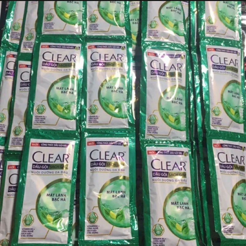 dầu gội Clear bạc hà dây 10 gói