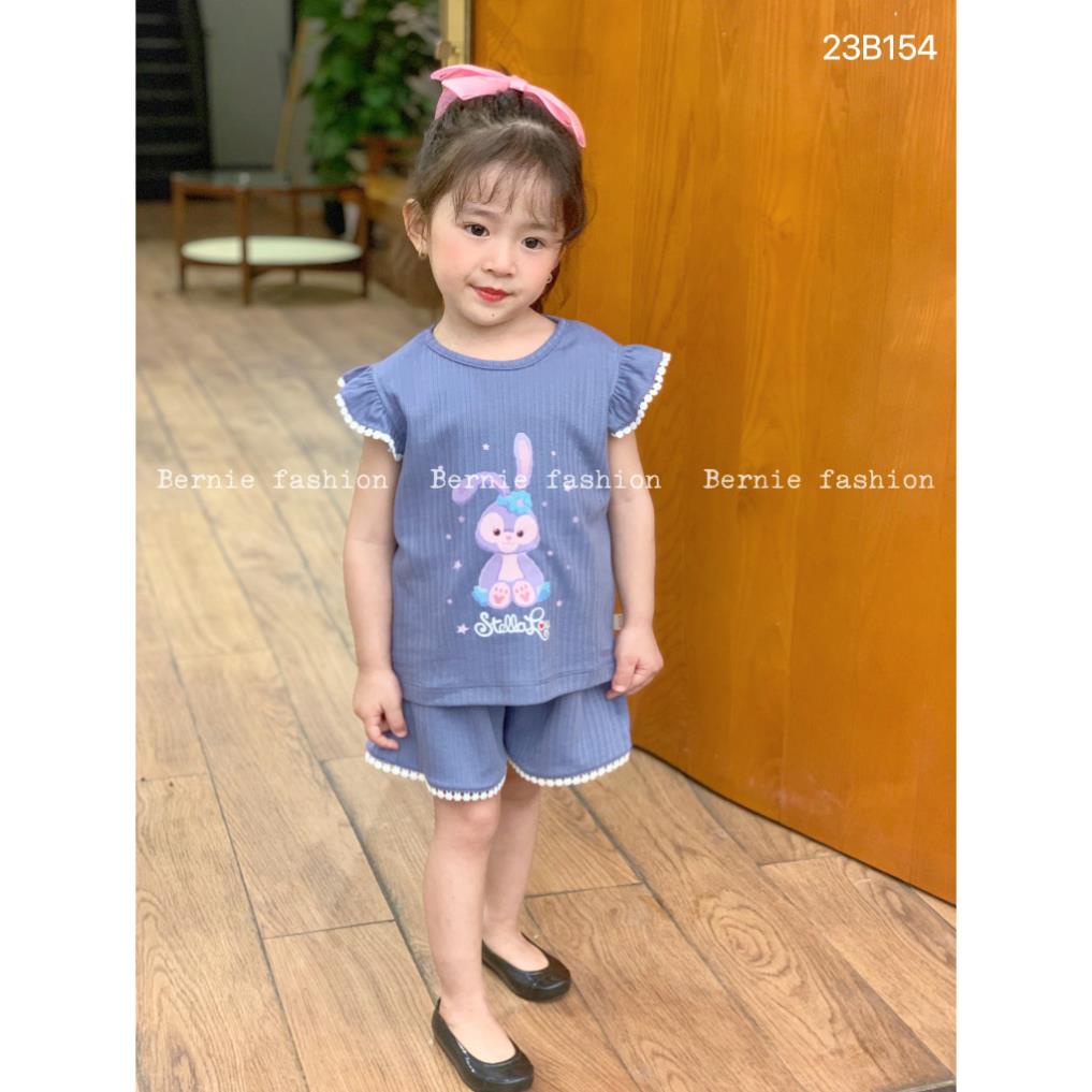 Dory House -   Bộ Short Cánh Tiên Cotton Gân Thông Hơi In Hình Hoạt Hình Cho Bé Gái Bernie